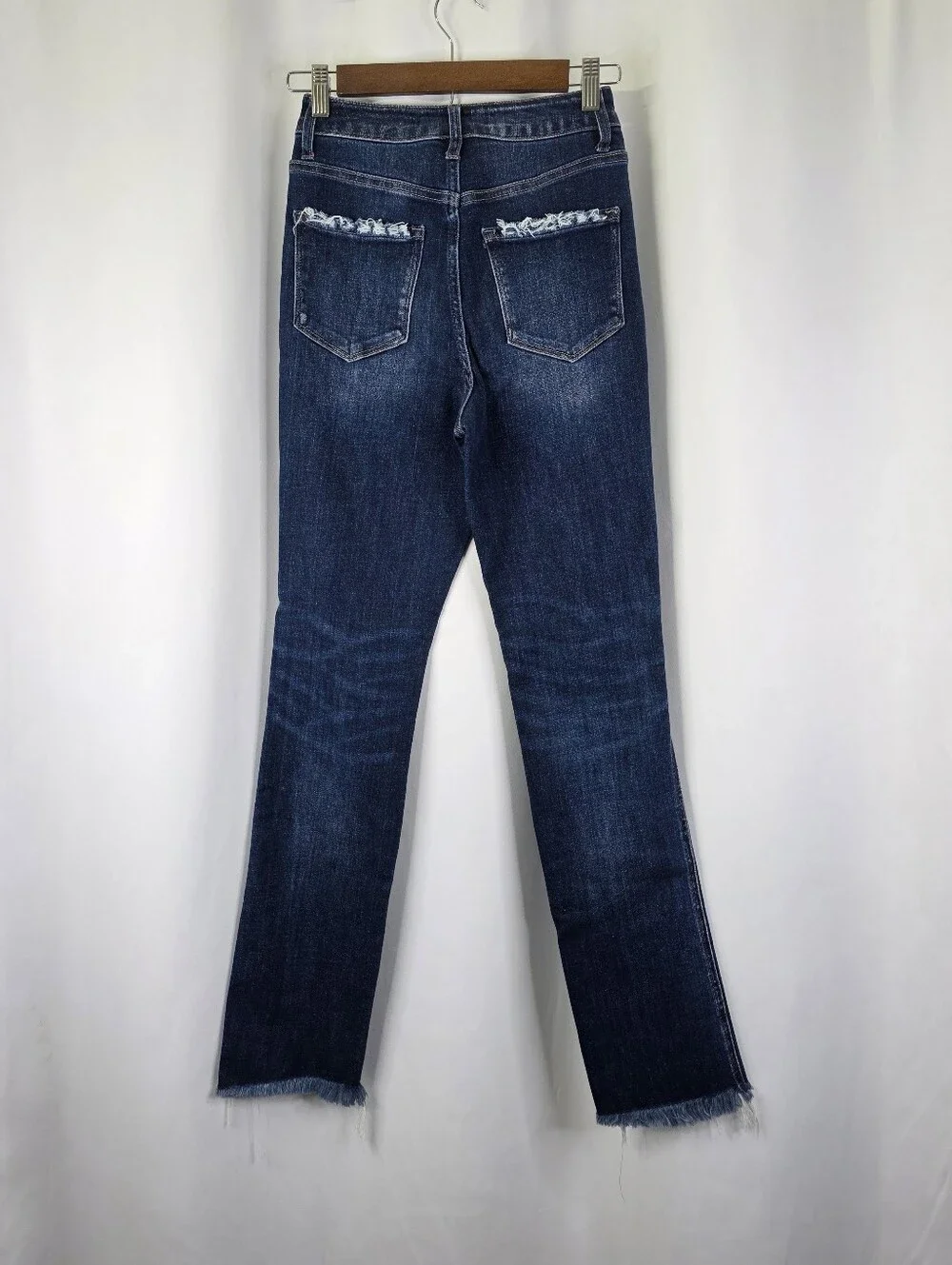 Flying Monkey Womens Size 23 Ultra High Rise Skinny Dark Denim Jeans Distressed‎